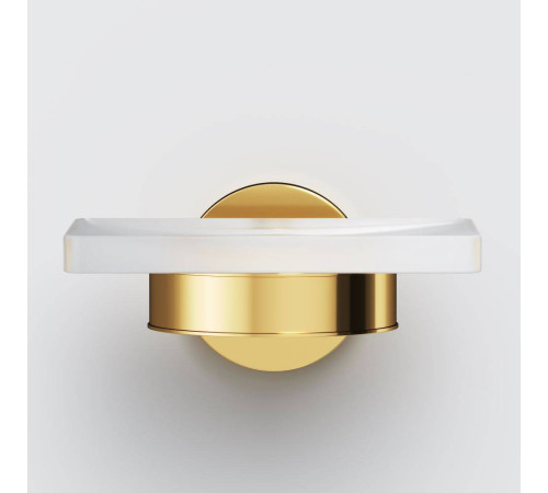 Мыльница стеклянная с настенным держателем AM.PM X-Joy золото A85A34299