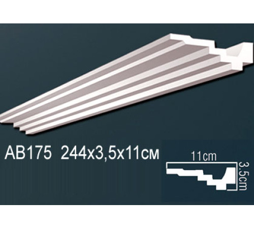 Карниз потолочный Perfect AB175 полиуретановый 160x160x2000 мм AB175