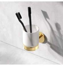 Стакан стеклянный с настенным держателем AM.PM X-Joy золото A85A34399