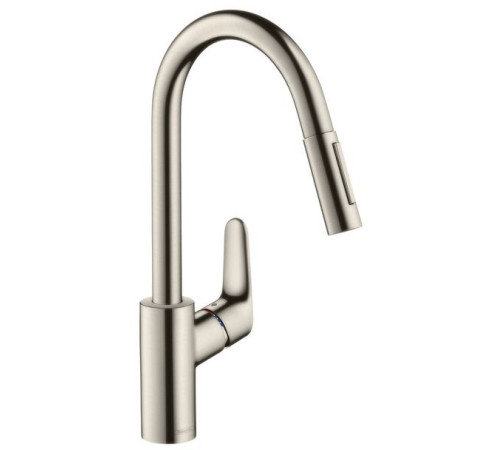 Смеситель для кухни Hansgrohe Focus M41 240 230 мм выдвижной излив сталь 31815800