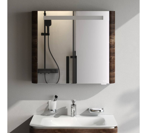 Зеркальный шкаф с подсветкой AM.PM Inspire V2.0 80 см правый орех M30MCR0801NF