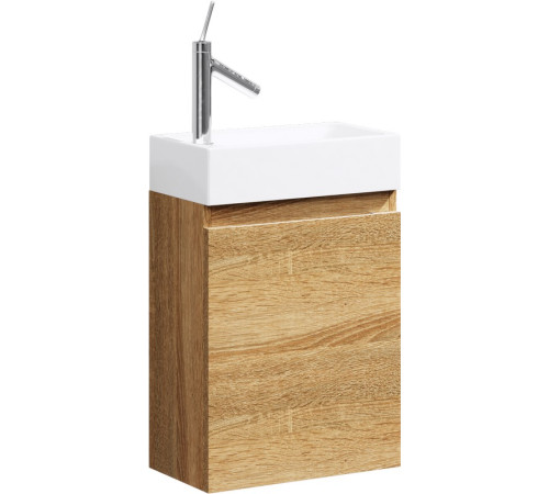 Тумба под умывальник подвесная Aqwella Леон-МР 400х600х220 мм дуб сонома Ln-MP.01.04/DS