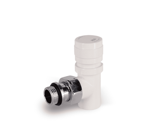 Вентиль на подачу угловой SR Rubinetterie Tondera 1/2 ручной белый 0610-1500VC0A