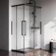 Душевое ограждение AM.PM Func 120x80 см профиль черный стекло прозрачное W84G-403-12080-BT