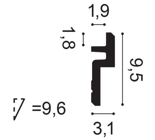 Карниз для натяжных потолков Orac Decor STEPS C394