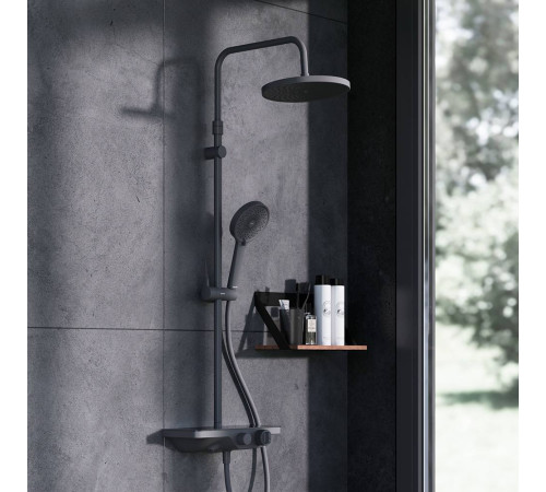 Душевая система AM.PM Apollo с термостатическим смесителем-полкой черный 947760300