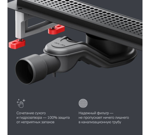 Трап для душа линейный AM.PM Masterflow Cut Gradient 40 см W01SC-P11-040-01BM