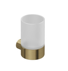 Стакан с держателем Kludi VELA R 72х92х119 мм Brushed Gold 58975N0