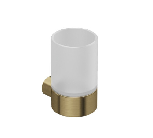 Стакан с держателем Kludi VELA R 72х92х119 мм Brushed Gold 58975N0