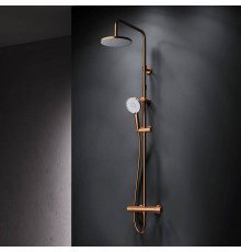 Душевая система AM.PM X-Joy с термостатом розовое золото F0785A444