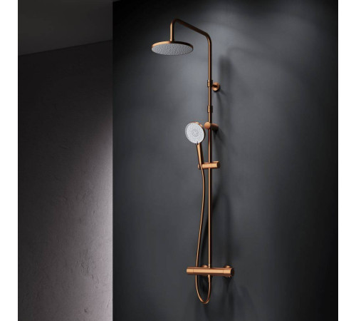 Душевая система AM.PM X-Joy с термостатом розовое золото F0785A444