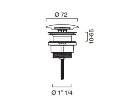 Слив для раковины Catalano без перелива белый матовый 9050500021