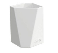 Стакан керамический Laufen Home collection TRIO CUP 90x90x105 мм настольный белый 8.7777.4.000.000.1