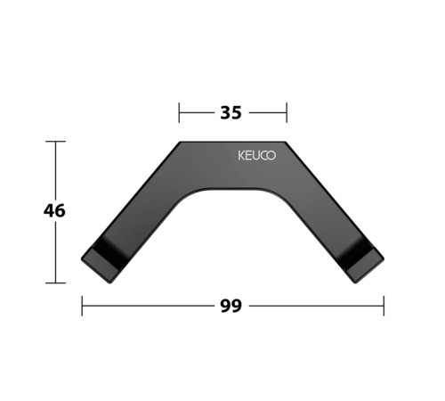Крючок Keuco Edition 11 подвесной двойной черный матовый 11115370000