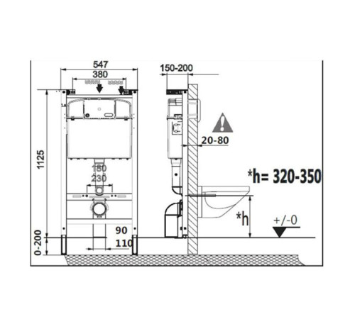 Комплект унитаз Laufen Pro Rimless с инсталляцией сиденье SC клавиша хром Z.RU93.0.771.5