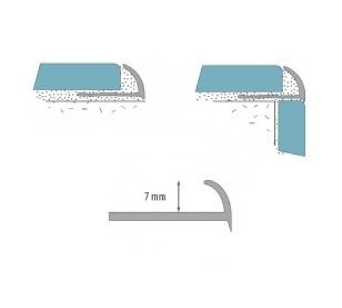 Профиль для плитки ПВХ внешний Cezar 7 мм салатовый S122