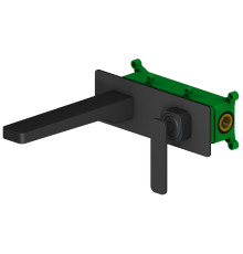 Смеситель для раковины Timo Torne 223 мм настенный комплект черный 4371/03SM