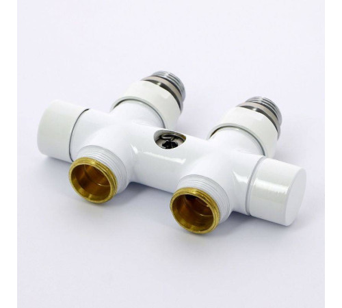 Узел ручной прямой Carlo Poletti с запорным клапаном белый V48500EE