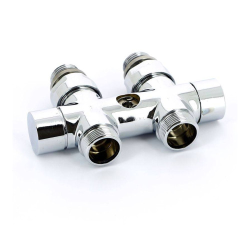 Узел ручной прямой Carlo Poletti с запорным клапаном хром V48500B