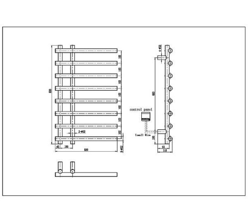 Полотенцесушитель электрический Boheme Uno 50x11,8x80 см matt white 722-MW
