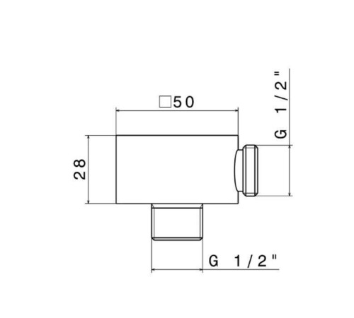 Вывод для душа Kerama Marazzi Futura хром 5699KM.21.018