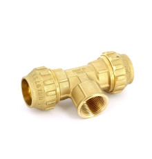 Тройник обжимной с внутренней резьбой Tiemme 25х3/4х25 для ПНД 3400030