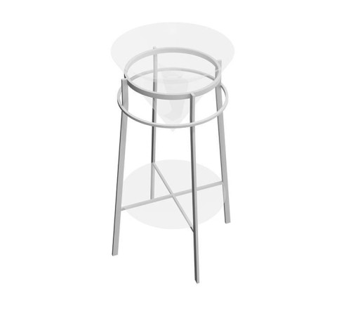 Металлическая структура напольная Kerama Marazzi Cono 44х77 см белый матовый CO.44\WHT.M