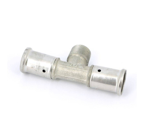 Тройник пресс латунный HENCO с наружной резьбой 20x1/2x20 14P-200420