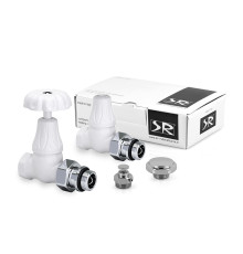 Комплект вентилей SR Rubinetterie Old Style 1/2 прямой белый K338-1500V00A