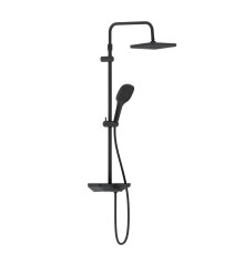 Душевая система AM.PM Merkur со смесителем-полкой черный матовый 940730300