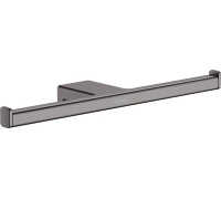 Держатель запасного рулона туалетной бумаги hansgrohe AddStoris двойной шлифованный черный хром 41748340