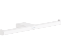 Держатель запасного рулона туалетной бумаги двойной Hansgrohe AddStoris белый матовый 41748700