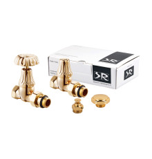 Комплект вентилей SR Rubinetterie Floral Old Style 1/2 прямой золото K338-1500D000
