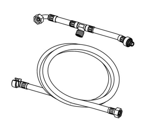 Комплект для подключения сидений-биде TECE для модулей высотой 1120 мм 9880052