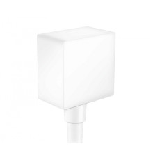 Шланговое подсоединение hansgrohe Fixfit Square с обратным клапаном 1/2 белый матовый 26455700