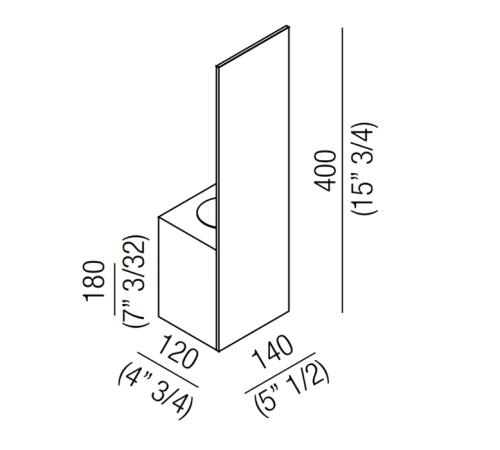 Ершик туалетный Agape Sen подвесной черный ASEN0925NN