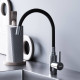 Смеситель для кухни Dorff Logic с гибким изливом черный D3007622