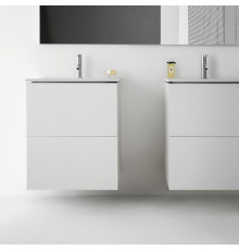 Тумба с раковиной Laufen Kartell 60х50х72.5 см 2 ящика подвесная белый матовый 8.6033.3.640.104.1