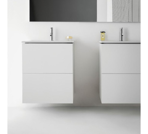 Тумба с раковиной Laufen Kartell 60х50х72.5 см 2 ящика подвесная белый матовый 8.6033.3.640.104.1