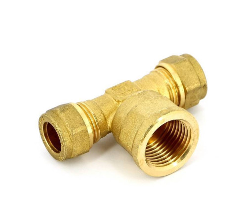 Тройник обжимной Tiemme 12х1/2х12 мм внутренняя резьба 1000093