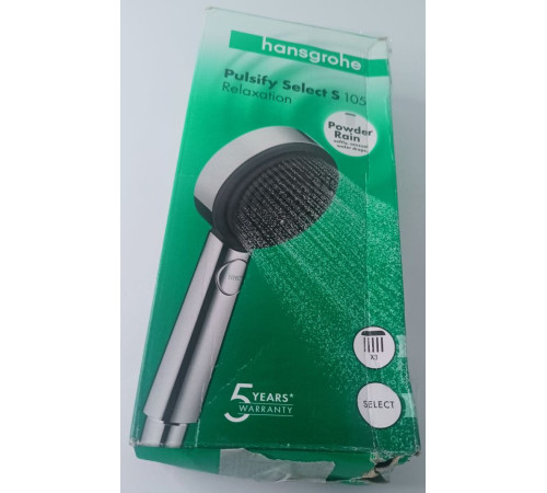 Ручной душ hansgrohe Pulsify Select Relaxation 105 мм 3 режима 24110000