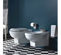 Комплект унитаз с сиденьем и биде подвесные Sbordoni Neoclassica 46.5х36.5 см белый/черный матовый 5309 / 5306*1 / S137CS