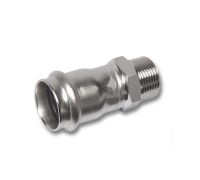Ниппель переходной Sanha NiroPress 316L 22 мм x 1/2 НР 69243G22123