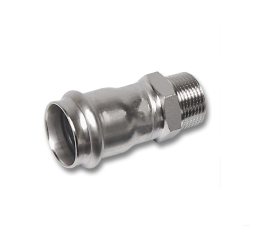 Ниппель переходной Sanha NiroPress 316L 22 мм x 1/2 НР 69243G22123