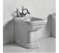 Биде напольное Kerasan Waldorf 55х37 см 1 отверстие белый хром 4121K1bi/cr*1 / 760390