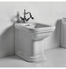 Биде напольное Kerasan Waldorf 55х37 см 1 отверстие белый хром 4121K1bi/cr*1 / 760390