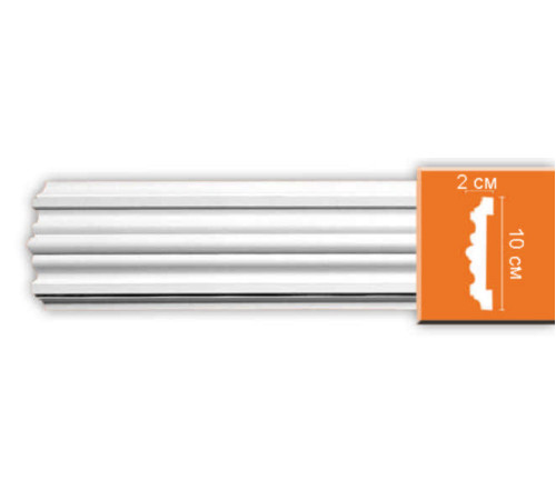 Молдинг гладкий DECOMASTER 97902 полиуретан 100х20х2400 мм 97902