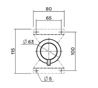 Встраиваемая часть переключателя на 2 потребителя QuadroDesign Source/Ottavo IN044AS
