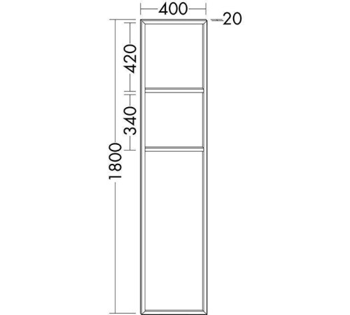 Стеллаж для полотенец Burgbad Coco 40x180 см черный HHRE003