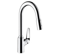 Смеситель для кухни Hansgrohe Focus M42 219 мм выдвижной излив 2 режима 71800000
